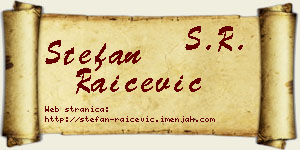 Stefan Raičević vizit kartica